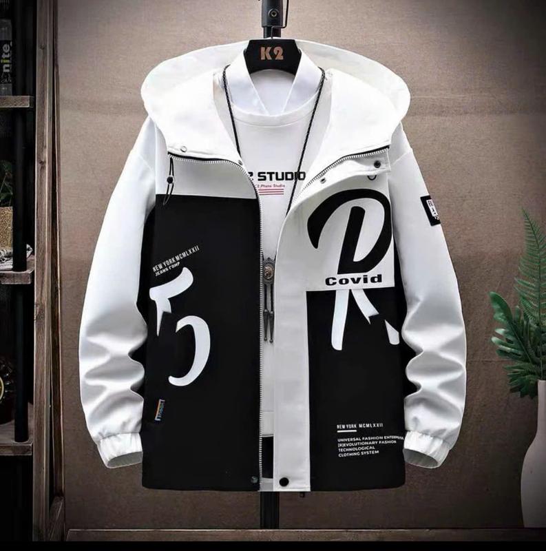   KHÔNG LÓT LÔNG  Áo Khoác Dù Nam Mẫu Mới Chữ M Cực Đẹp Phong Cách Hàn Menswear Dài Tay Jacket Kem Trắng grey  jacket 