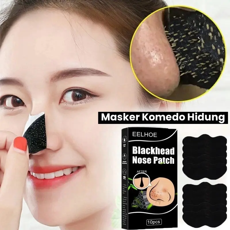 Blackhead Mask Strips 10 pcs Masker Komedo Hidung Untuk Cepat Pembersih Komedo dan Membersihkan Pori-pori Pengangkat Komedo