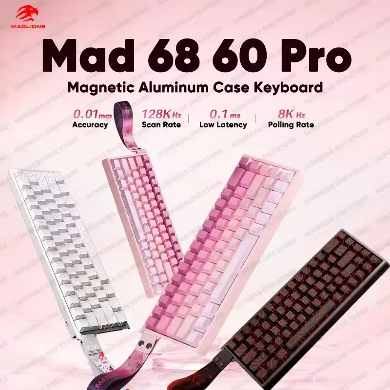 MAD60/68 PRO | Mechanical Keyboard | 60% Gaming Keyboard | RT/Rapid Trigger | Magnetic Switch | Contour keycaps | For Game Valorant APEX CS2