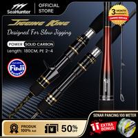 Gambar [OFFICIAL] SeaHunter Jigging King Joran Pancing, FUJI O + Solid CARBON Jigging Rod 180cm, PE 2-4,  20KG Drag - Jigging King(1 FUJI), Casting-180CM-PE2-4 dari SeaHunter Certified Shop Kab. Tangerang 1 Tokopedia