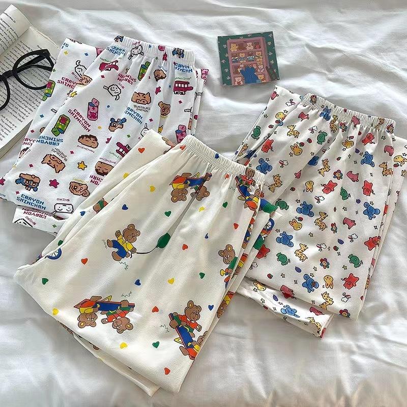 Quần Thường Ngày Cho Nữ, Mỏng Và Rộng Vừa Vặn, Mặc Nhà, In Họa Tiết, Thích Hợp Cho Mùa Hè Áo Women 4