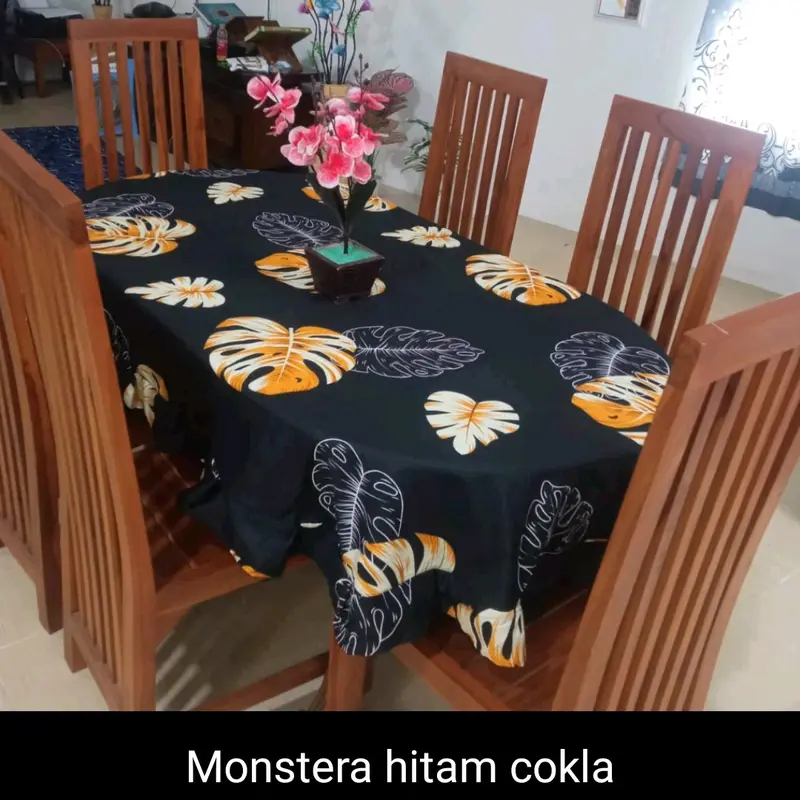 TAPLAK MEJA MAKAN OVAL KURSI 4 DAN 6 KAIN KATUN MODERN TERBARU 2024 Dekorasi Modern Taplak Meja Katun Elegant Pink Tablecloths & Runners 8