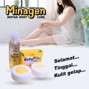 Minagen instan body cream original BPOM 1 paket isi 4 Perawatan Tubuh Mencerahkan Pencerah
