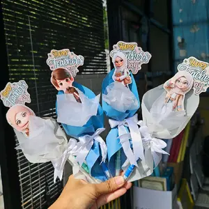 buket bolpen mini edisi hari guru