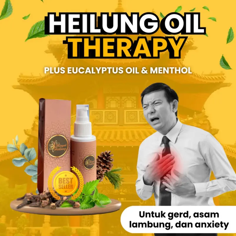 Termurah Heilung Oil Therapy 100ml - Minyak Pijat Terapeutik Alami Untuk Anxiety Dan Gerd Anxiety - Sehat 3