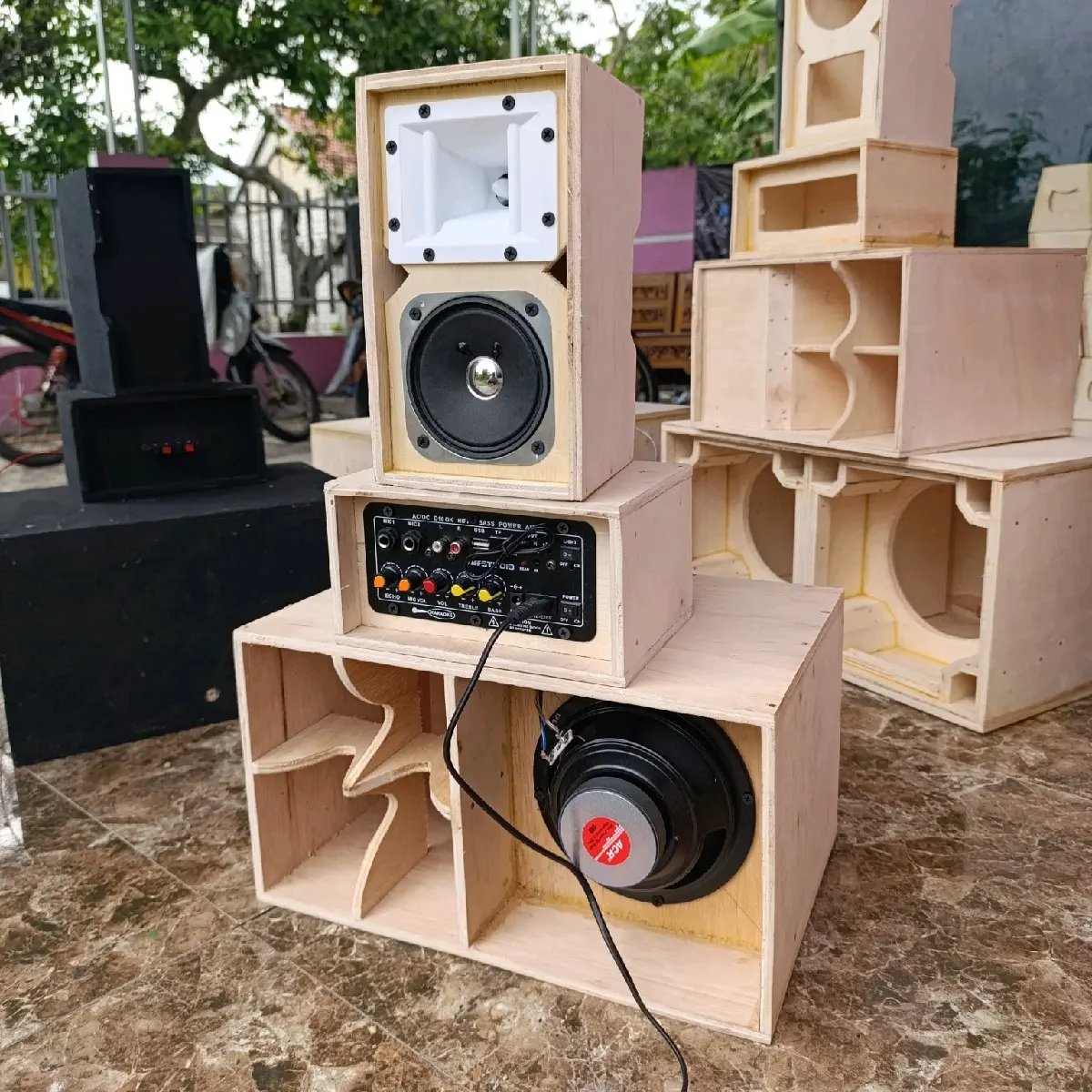 Paket Sound Miniatur siap bunyi 6 inch box Cbs Bluetooth Speaker miniatursound jawatimur subwoofer salon
