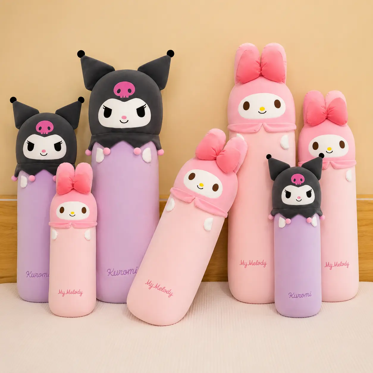 Guling Boneka My Melody Jumbo 80cm Bahan Plush Karakter Kuromi Melody Berlabel SNI