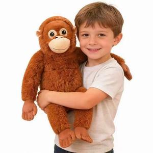 Juguete de peluche gorila con brazos largos, muñeco de mono, almohada de confort para bebé, animal relleno suave, regalo perfecto para niños, abrazable y adorable