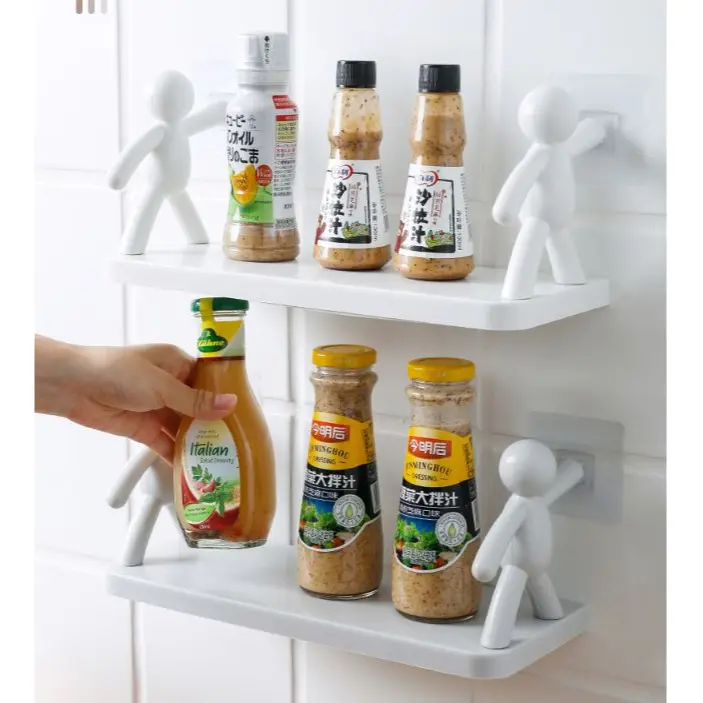 Hiasan Dinding Rak Tempel Susun Minimalis Ambalan Dinding Gantung Serbaguna Rak Dapur / Rak Dapur Model Dinding Gantung 4