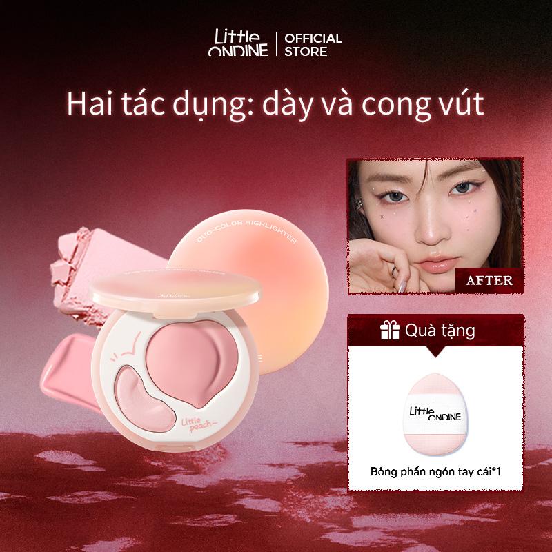 Bảng highlight Đào Little Ondine 2 trong 1 – Bắt sáng tạo khối 3D làm mờ các vùng thâm và trũng giúp khuôn mặt trẻ trung tươi tắn hơn