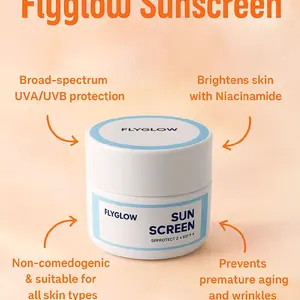 Sunscreen Viral FLYGLOW SPF 50 PA++++ – Bikin Kulit Cerah & Glowing, No Whitecast!