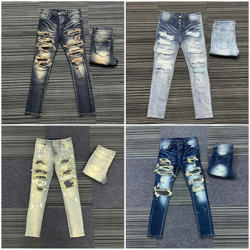  Combo QUẦN Jeans NAM XANH VÁ DA ĐẬM HAI 