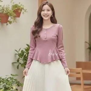 Blouse Top Qiora knit premium by BY STLE