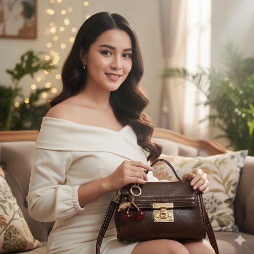Syakila Tas Selempang Wanita Model Juxtaposition Tas Wanita Jinjing dengan Fitur Panel Rear dan Tampilan Light