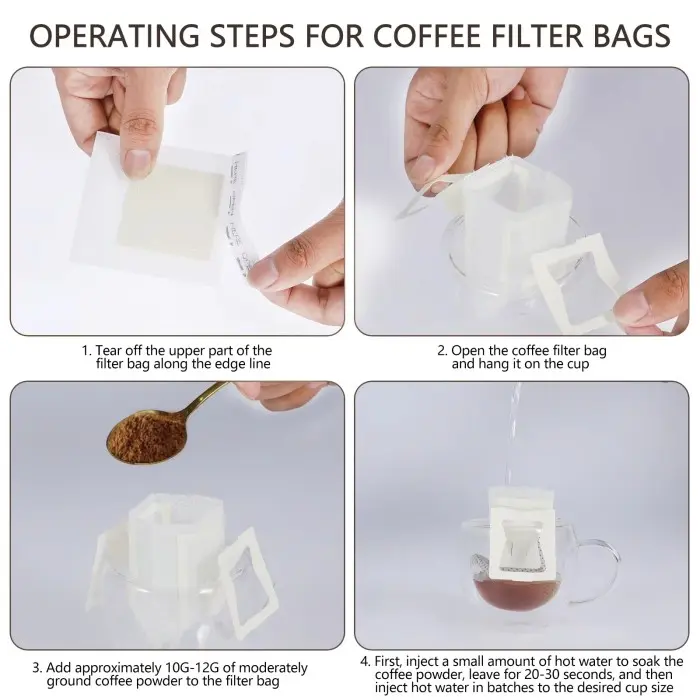 Paper Drip Bag Ear Hanging No Glue Kertas Penyaring Filter Kopi 7