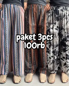 Paket Murah Isi 3pcs Kulot Hommy Highwaist Rayon Amora Lembut Adem Motif Viral Kekinian Korea Style Ukuran Standar Dan Jumbo Bisa Cod Termurah