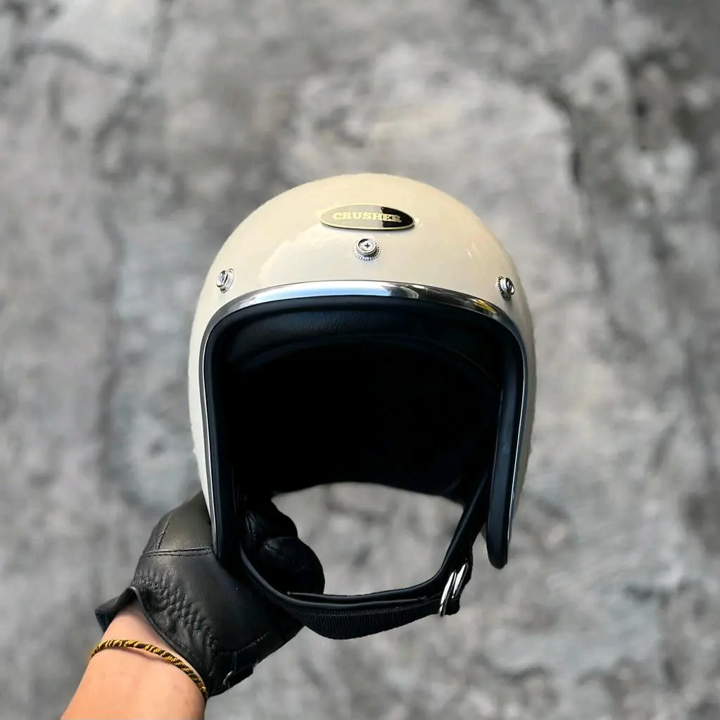 Helm Custom Slimhead TX 500 Cream Glossy
