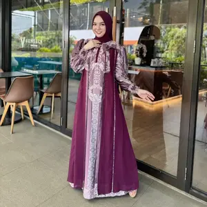 Arnufi - Gamis Avelyn Silk Mix Ceruty Premium Motif Sultan