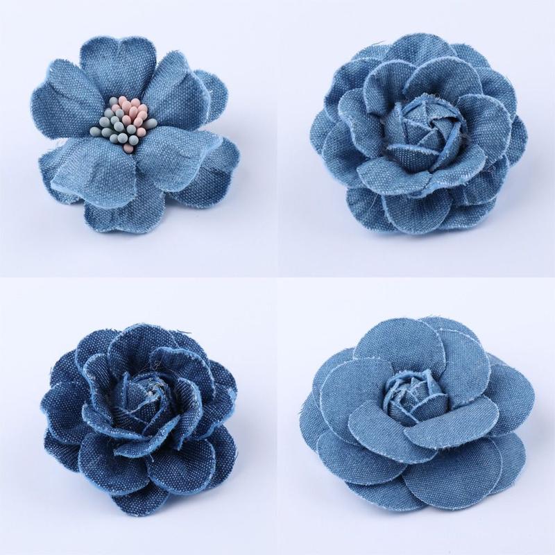 Kain Denim, Bunga Tiruan, Potongan Renda, Pakaian, Sesuai untuk ...