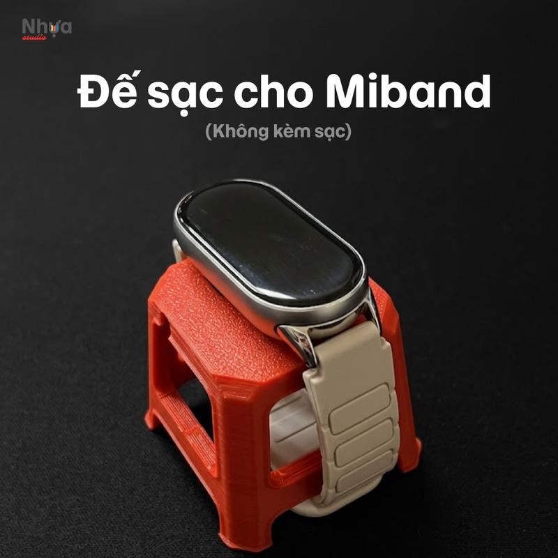 Đế Sạc Hình Ghế Nhựa Cho Miband Các Dòng Mi Band 8, Mi Band 9, Mi Band 10 và các bản Pro/Active, Giá Đỡ Độc Đáo Thiết Kế Tiện Lợi Cho Người Dùng