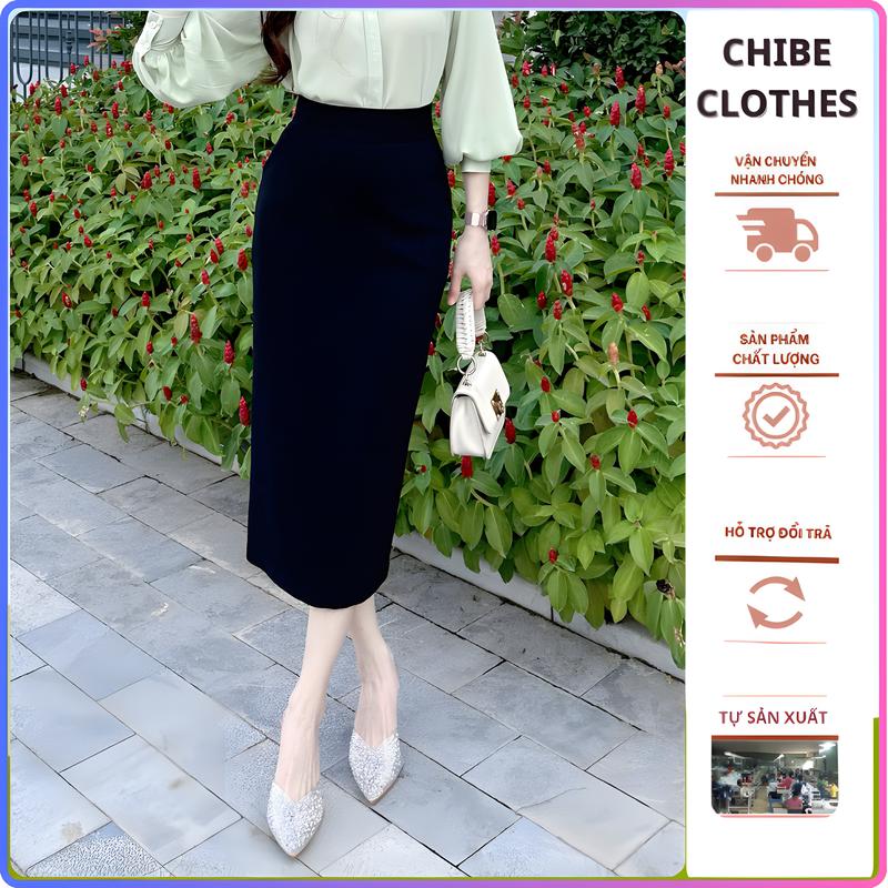 [Giá mở bán] Chân Váy Bút Chì 80cm 2 Lớp Túi 2 Bên CHIBECLOTHE Chất Liệu Vitex Cao Cấp CV73