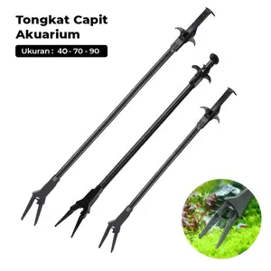 Tongkat Capit Pembersih Akuarium Penjepit Sampah Tikus Ular Alat untuk Aquascape