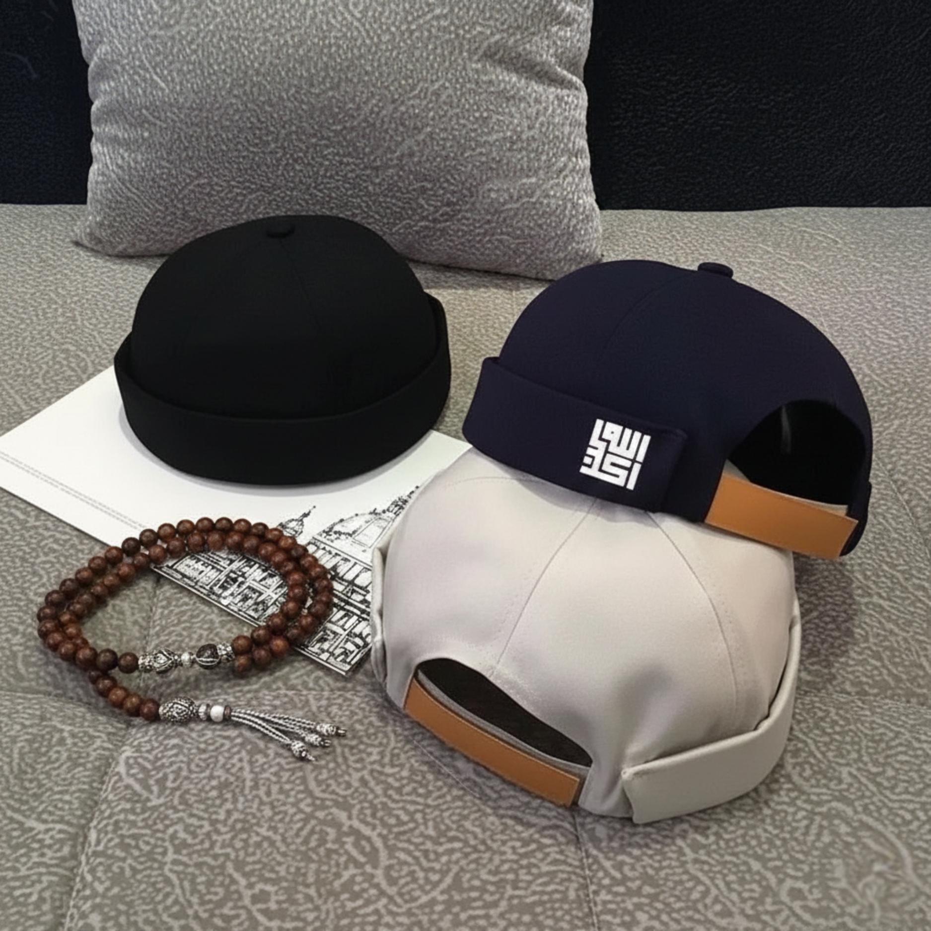 LYONARC Peci Miki Hat Pria Dewasa - Topi Peci Kopiah Muslim Mikihat Motif Kaligrafi Peci UAS Miki Hat - Peci Pria Songkok Sholat