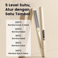 Gambar (BISA COD) KUCUU Catokan Rambut catokan curly catok 2 in 1 Hair Straightener Pelurus Sisir Pelurus Rambut Tampilan LED - Khaki dari Future Upin_NEW Kota Tangerang 2 Tokopedia