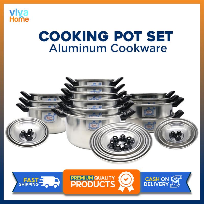 Cooking Source 3pcs Vivahome Cookware Kaserola Set Aluminum Cooking Pot Set of (3PCS ...
