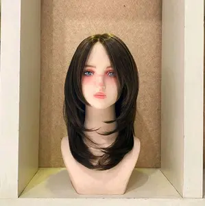 Full Wig Half Lace Nancy Medium Hair Panjang 50 CM Dengan Synthetic Fiber Impor Premium