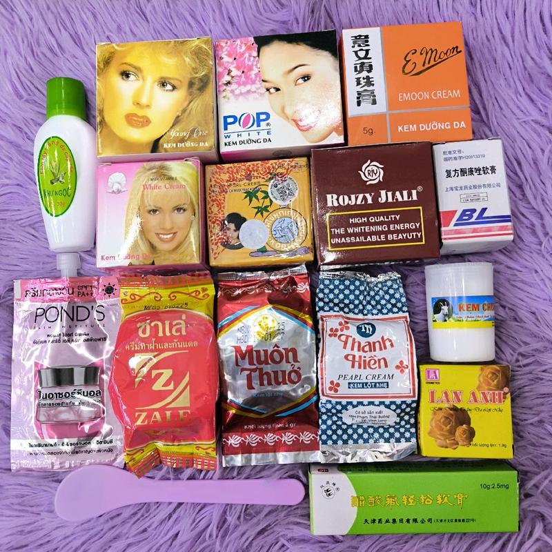 combo (7) set kem trộn trắng da toàn thân