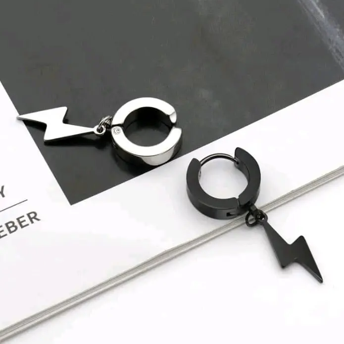 Anting Titanium Tidak Berkarat dan Luntur untuk Pria dan Wanita Model Jepit - Earrings Hadiah Perhiasan