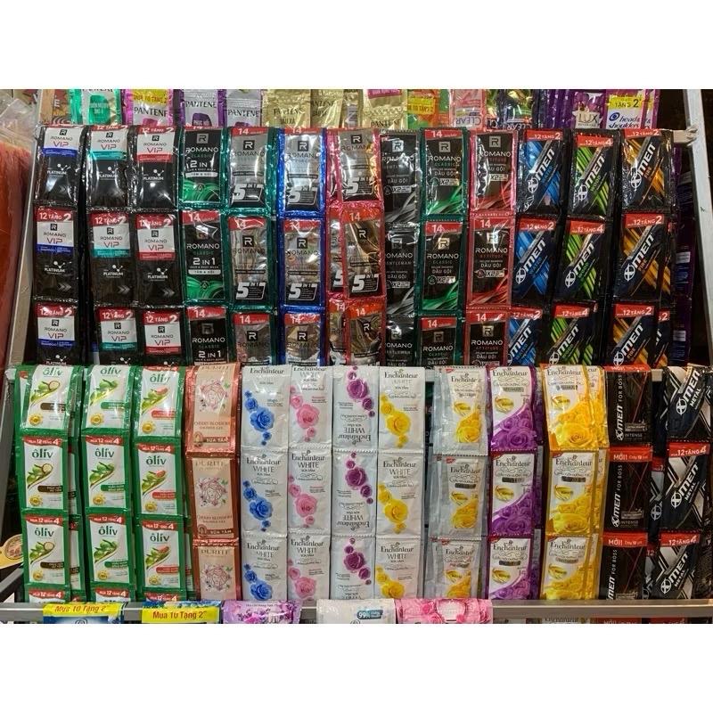  Dây 12 Gói Dầu Gội Romano Xmen Hương Nước Hoa Dành Cho Nam 