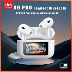 ThePod LED A9 Pro With Led Charging Case - Noise Cancelling earbuds ANC ENC( BALANCE/BASS/JAZZ/STUDIO Mode adjustment) 9D Hifi Stereo TWS earphone bluetooth - Headphone 9D Spatial Audio