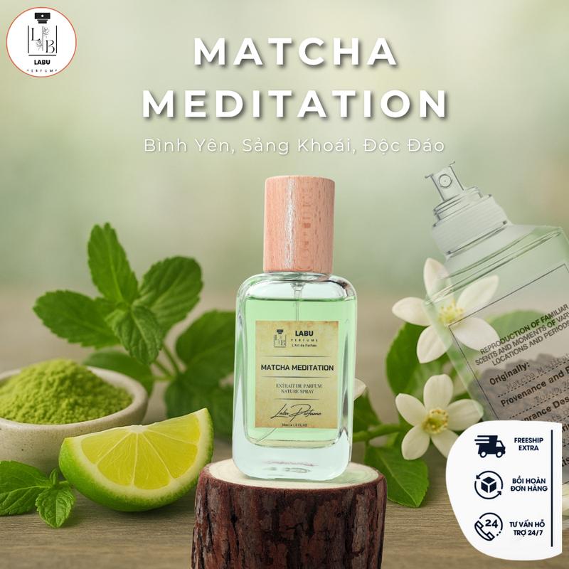 Matcha Meditation Nước Hoa Mùi Trà Xanh Nhẹ Nhàng Thư Giãn Dành Cho Cả Nam Và Nữ Dạng Xịt Thơm Tiện Lợi 30ml