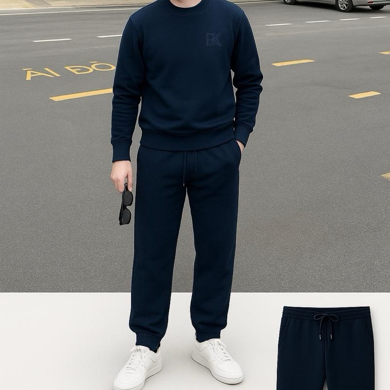  BỘ Nỉ Nam  Sét Quần Áo Tay Dài Mùa Đông Kiểu Dáng Thể Thao  Chất Nỉ Cotton Mềm Mịn  Thoải Mái Chạy Bộ Tập Gym Top Đồng Sport bộ  nỉ lót lông 