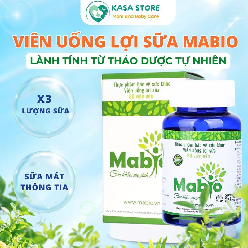  Viên uống lợi sữa Mabio cho mẹ sau sinh giúp nâng cao số lượng và chất lượng sữa mẹ lọ 60 viên chính hãng 
