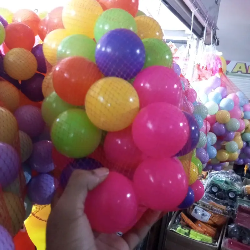 Mainan mandi Bola warna warni tebal isi 100,50,25 pcs Toys Bayi mainan bebek shower 4