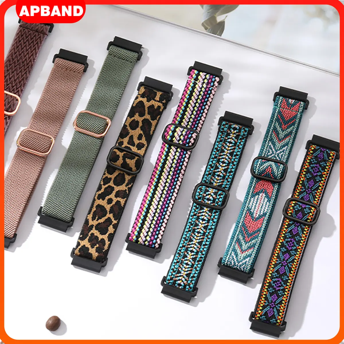 Nylon Strap 20/22mm Smartwatch For Samsung Galaxy watch 7/FE/6/5/4/Classic 42mm 46mm/Active 2/Gear S3,Quick Release Elastic Tali Jam Tangan for Huawei Watch GT 5 4 3 2,Amazfit,Garmin,Aolon,Itel 011/012,Xiaomi Redmi 5 Active Smartwatch Accessories