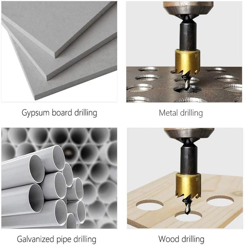 5pcs HSS Drill Bit Hole Saw Tooth Set Stainless Steel Metal Alloy Cutter 16-30mm 6