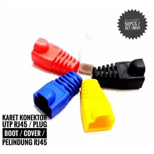 Karet konektor Plug Boot RJ45 CAT5/CAT6 isi 50pcs