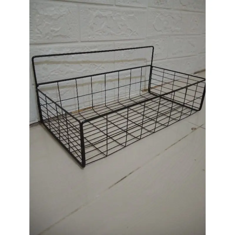 (PEROMO) TERMURAH. RAK keranjang gantung tempel dinding keramik kamar mandi /rak keranjang 35cm 6