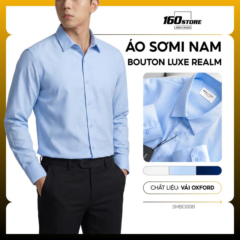 Áo Sơ Mi Nam BOUTON Luxe Realm Oxford Tay Dài, Chất Vải Dày Dặn, Dáng Slimfit…