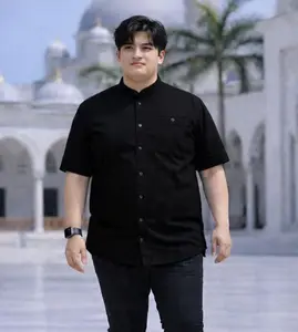 PAKAIAN MUSLIM COWOK MEREK ASLAH WARNA HITAM NEW PAKAIAN KEMEJA KOKO KEKINIAN KEMKO MODERN LENGAN PENDEK KEMEJA KOKO BIG SALE KEMKO BAHAN KATUN PREMIUM BAJU KOKO PROMO