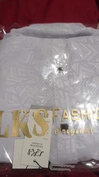 Product Review of Kemko sultan atau  Koko tangan pendek  Atasan Pria Dewasa motif etnik depan kancing vareasi bahan  Katun embos berkualitas terbaik Nyaman di pakai Baju Hitam from B**n 1