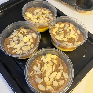 3 PACK Chiffon Cake Chocolate Kue Cokelat Cream Almond [HALAL] - Cemilan Manis Siap Makan