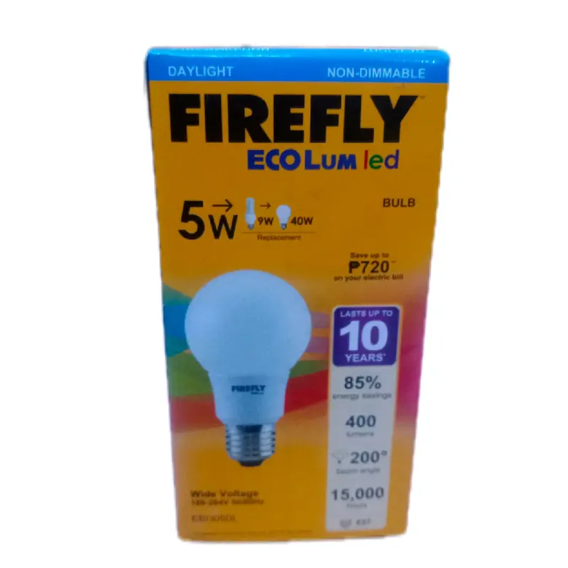 Lampu LED Firefly Ecolum 5 Watt Hemat Energi Hingga 85% lamp murah bola lampu led < li 0