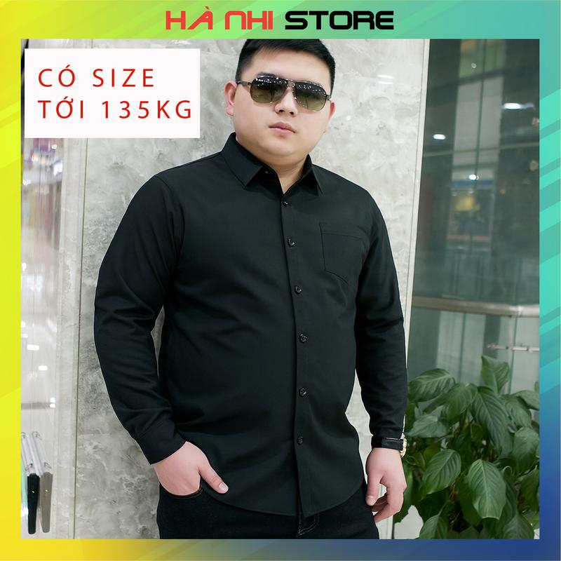 BIG SIZE NAM 60-135KG - Áo sơ mi nam tay dài có túi bản nẹp nút chất vải lụa thái mềm mát thấm hút mồ hôi - Hà Nhi Store