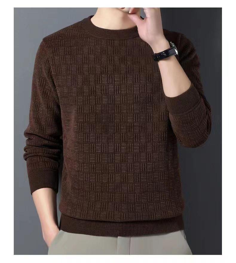 Product Introduction of Áo Len Dày Lót Lông Cừu Cho Nam, Áo Len Dệt Kim Cao Cấp, Chenille, Cổ Tròn, Ấm Áp, Jacquard, Lớp Cơ Sở, Mùa Đông, Thành Phố Erdos Menswear 19