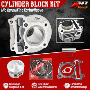 BORING BLOCK BLOK SEHER BORE UP AH1 54 58.5 59 MM MIO KARBU MIO SMILE MIO SPORTY MIO SOUL FINO KARBU NUOVO SUPER IRON CASTING BLOCK CYLINDER AH1 RACING